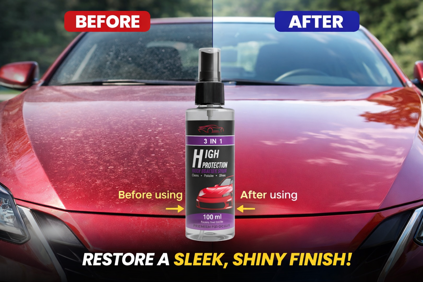 3 in 1 Car Shine/Scratch Spray ( Pack Of 2 )